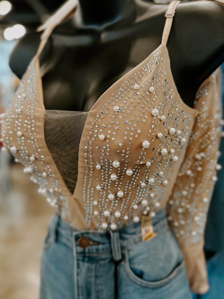 Pearl Embellished Bodysuit