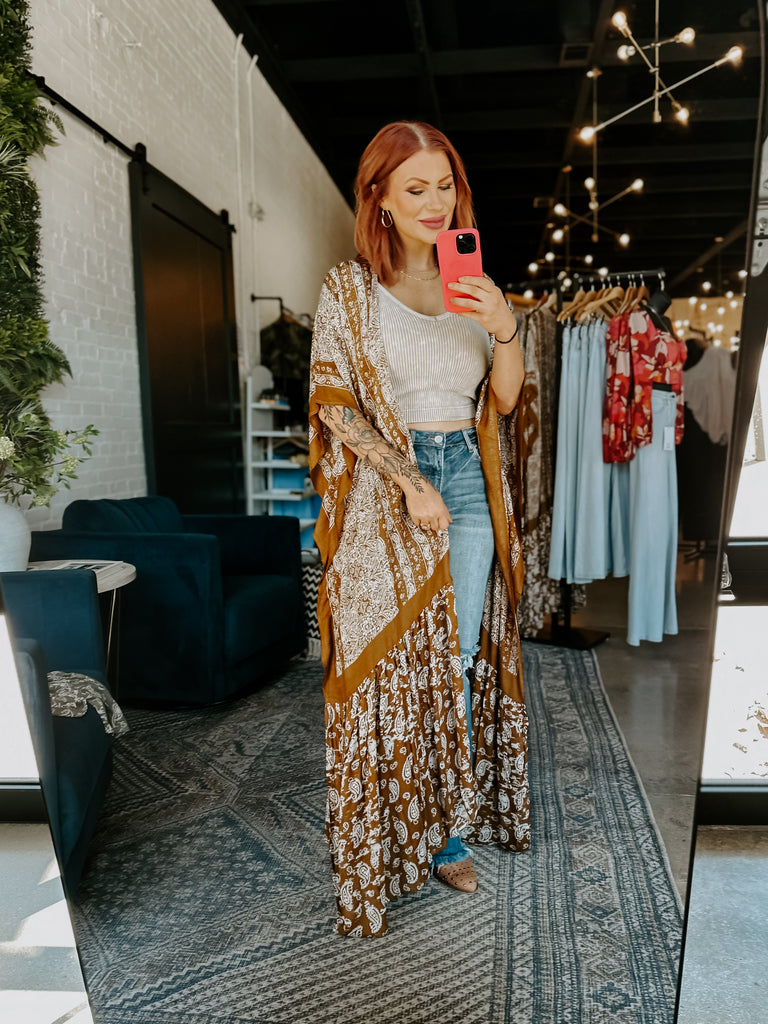 Boho Long Kimono