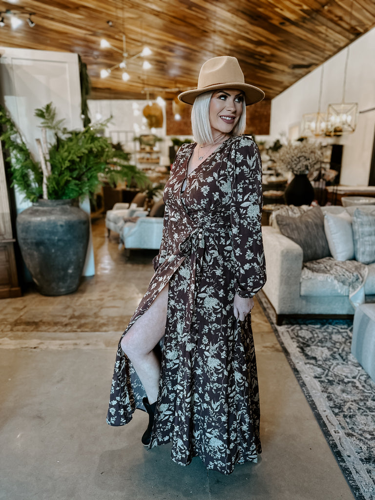 Floral Wrap Maxi Dress