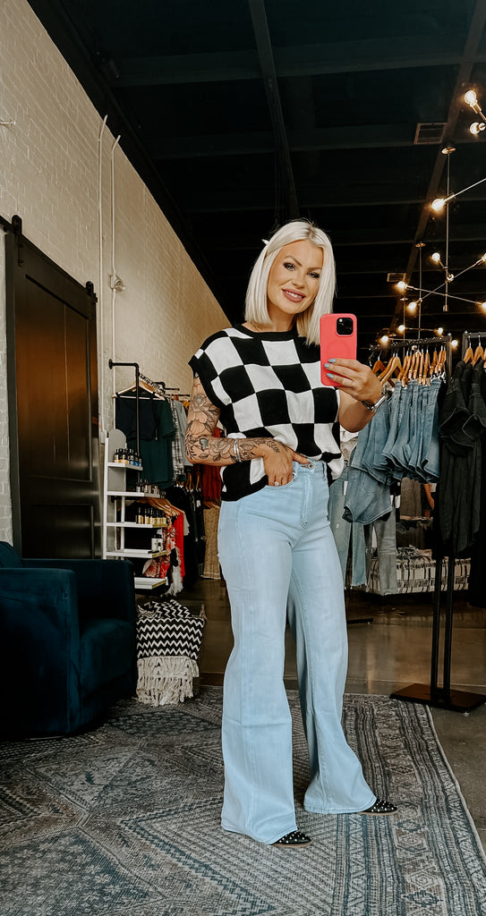 Checkered Sweater Vest