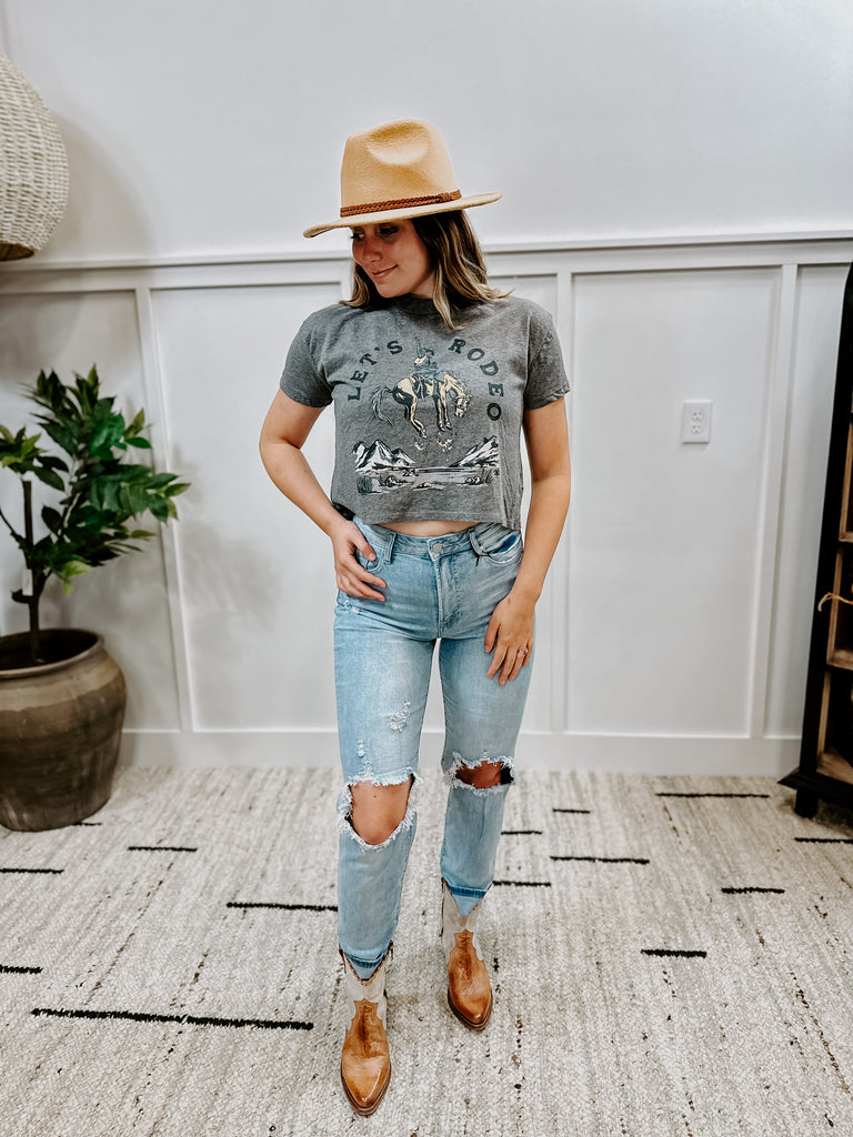 Lets Rodeo Cropped Tee