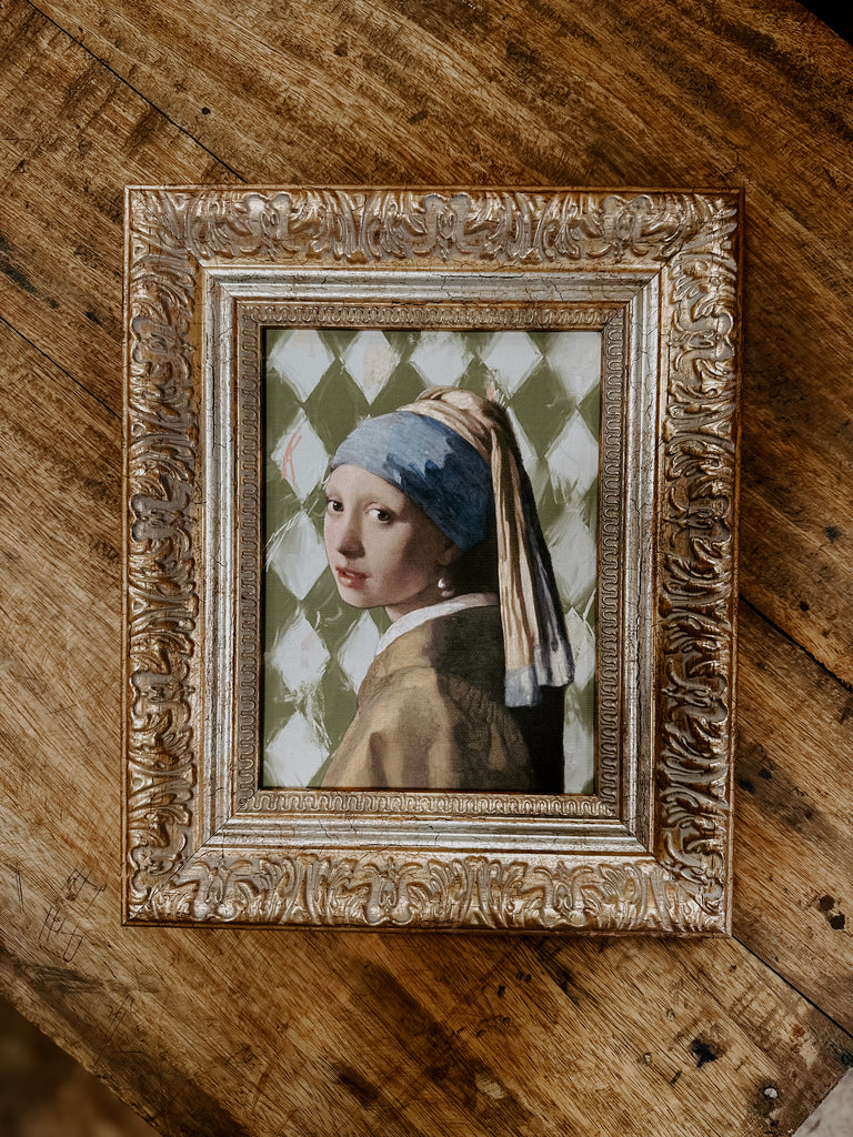 Checkered Girl Framed Art