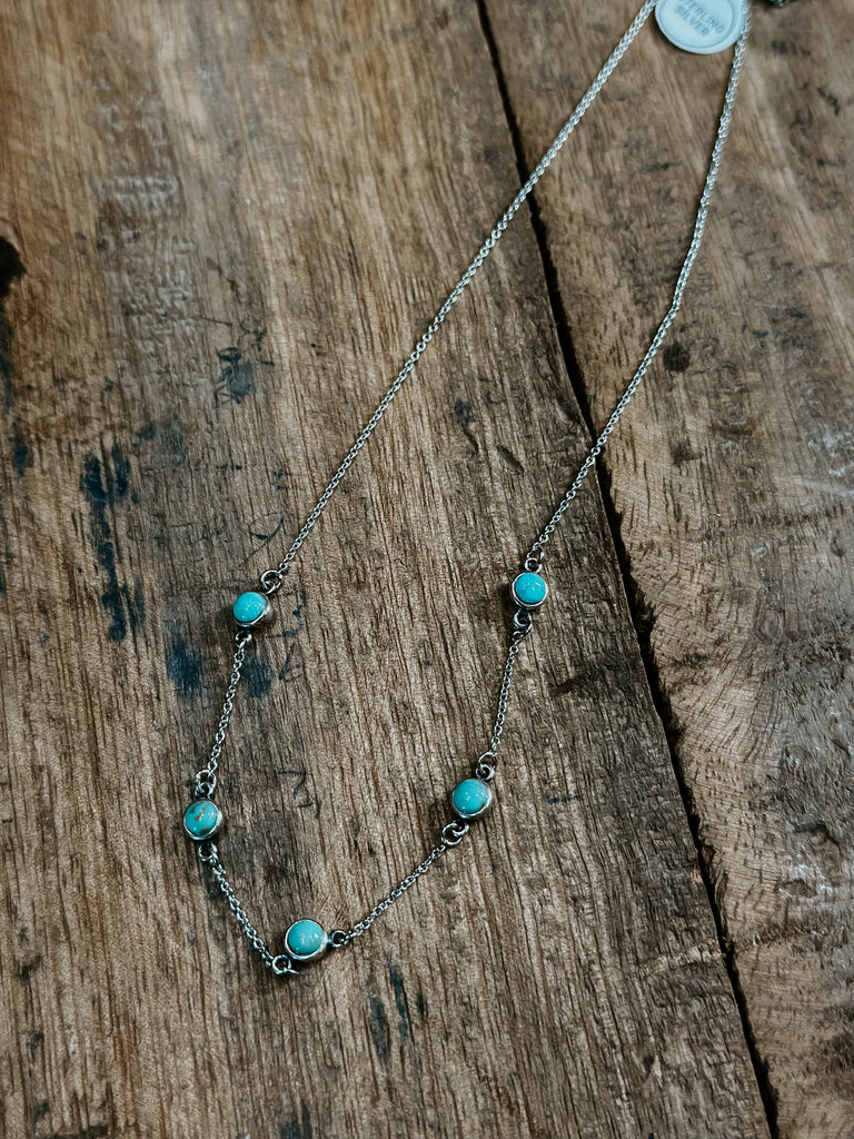 5 Stone Turquoise Necklace