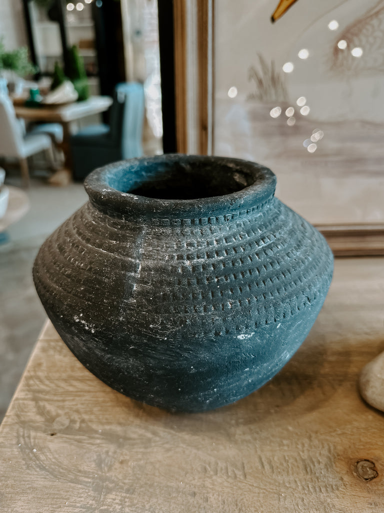 Charcoal Geo Vase