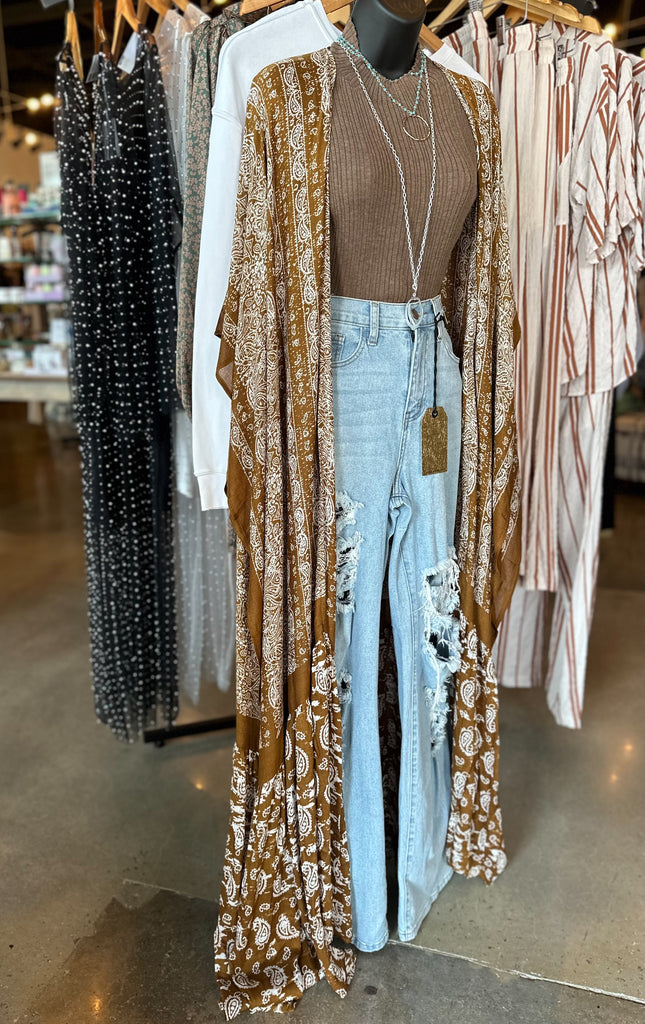 Boho Long Kimono