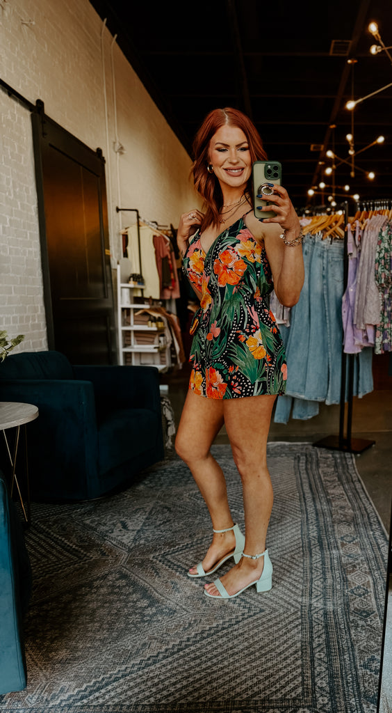 Hibiscus Wrap Romper