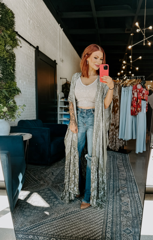 Boho Long Kimono