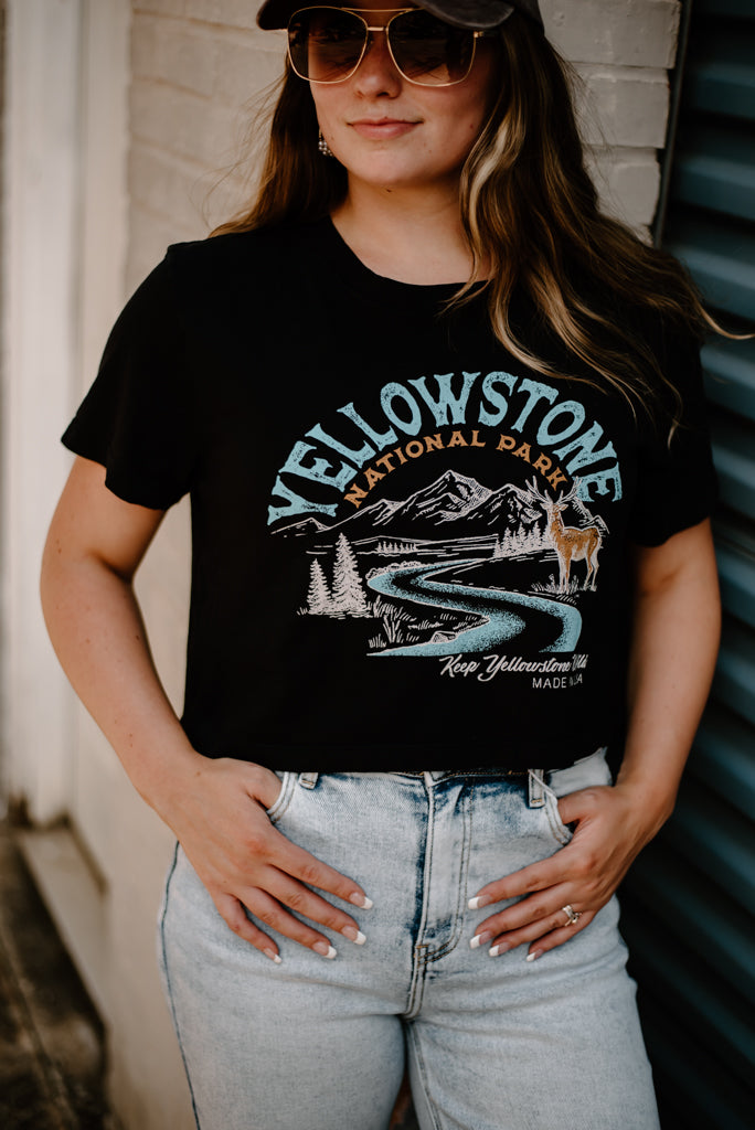 Yellowstone Park Cropped Tee