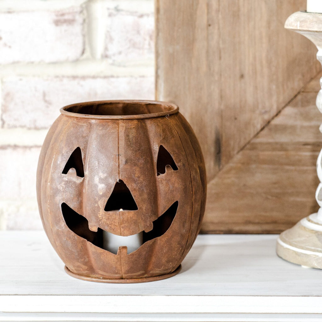 RUSTIC J-O-L CANDLE HOLDER