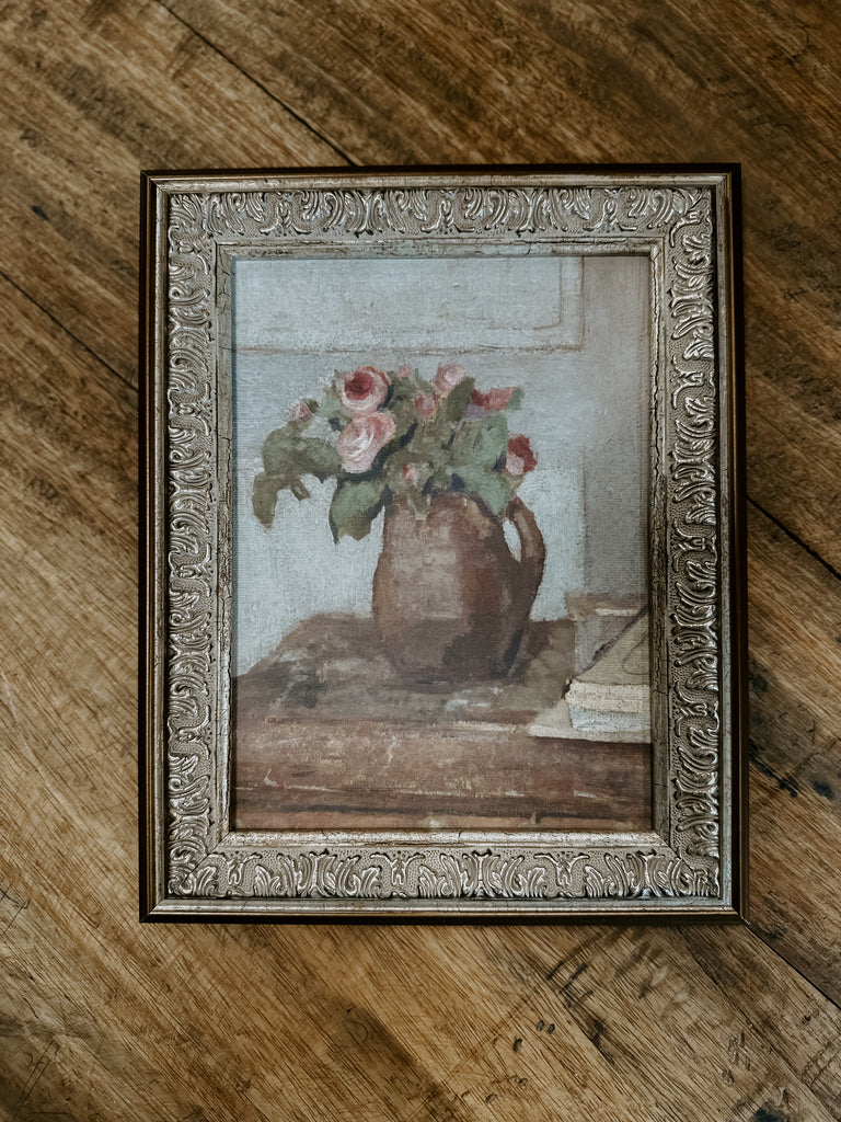 Framed Roses Vase