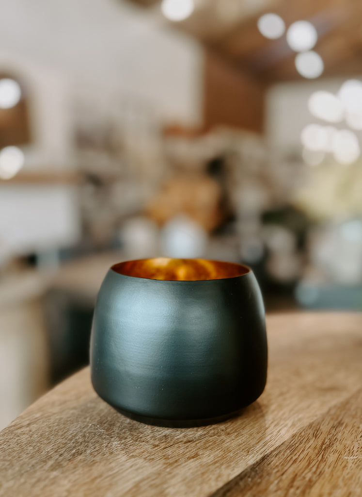 Matte Black Tea Light  Holder