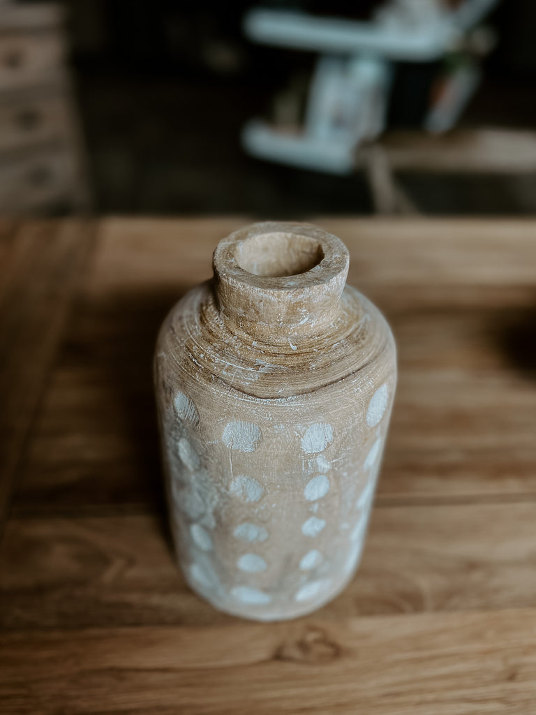 Wooden Spotted Vase