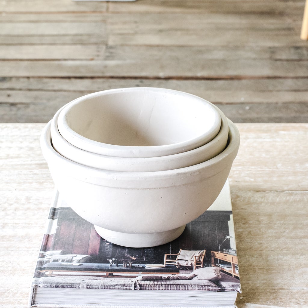 WHITE TERRA COTTA BOWLS