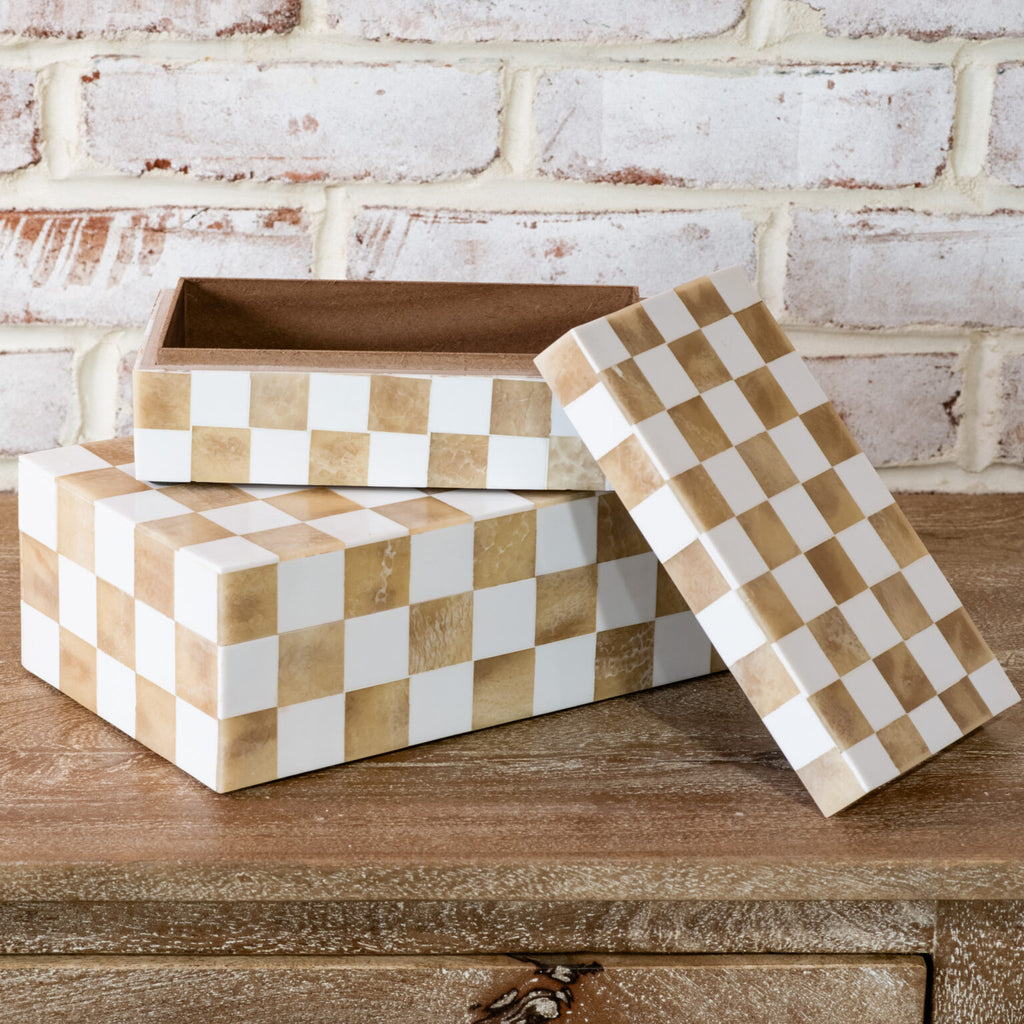 Checkered Coffee Table Box