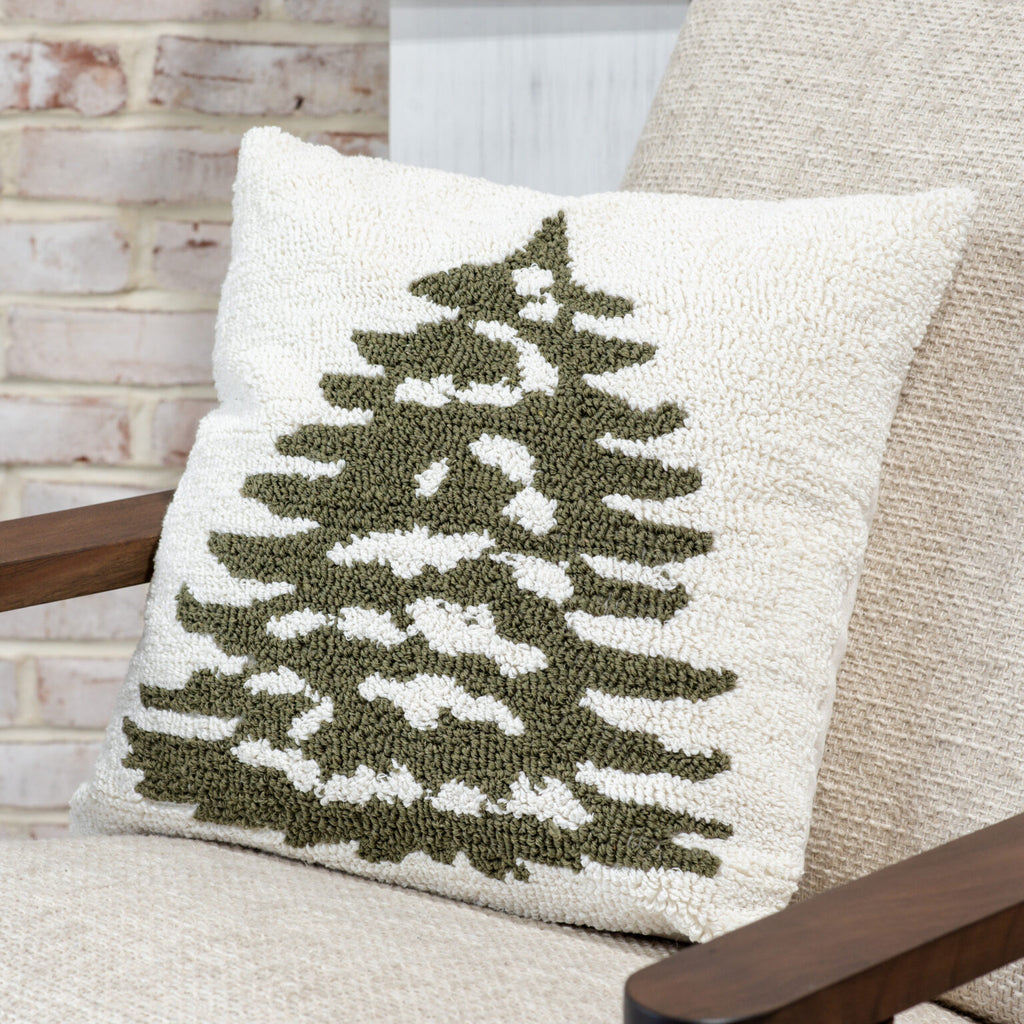 Crochet Loop Tree  Pillow