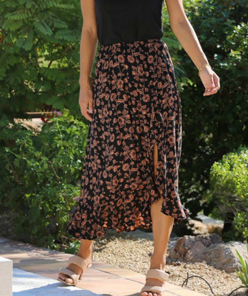 Amber Floral Midi Skirt