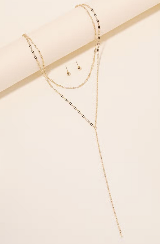 Dainty Layered Y Necklace