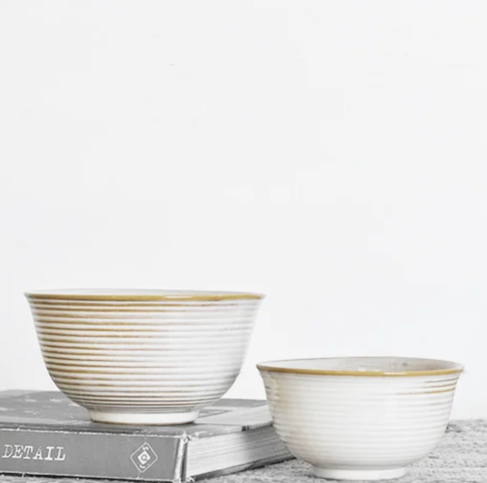 Ceramic Stripe Bowl