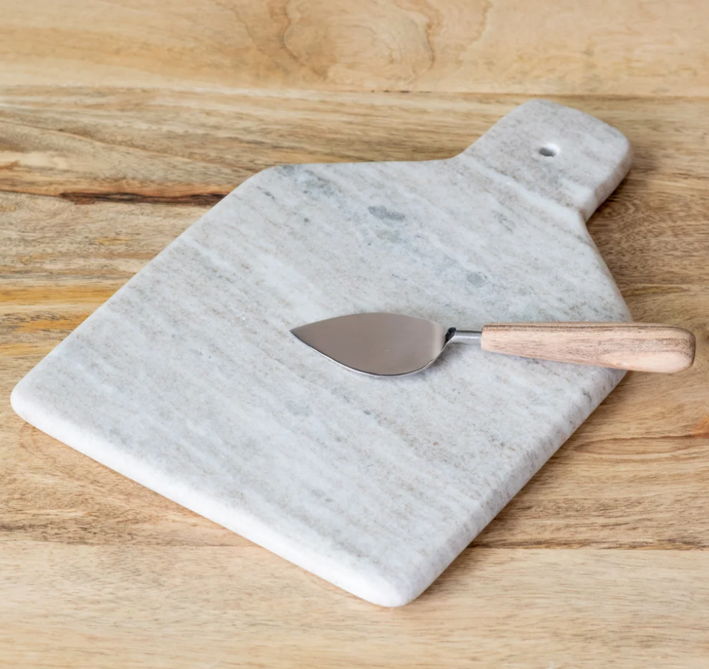 Marble Cheese Board & Knife