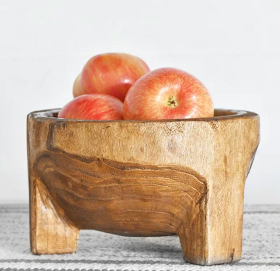 CARVED WOOD BOWL