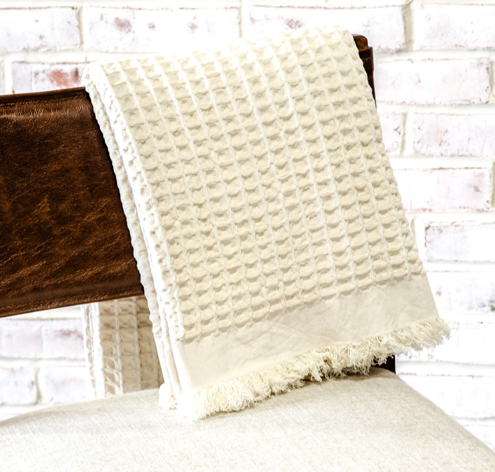 Waffle Fringe Throw