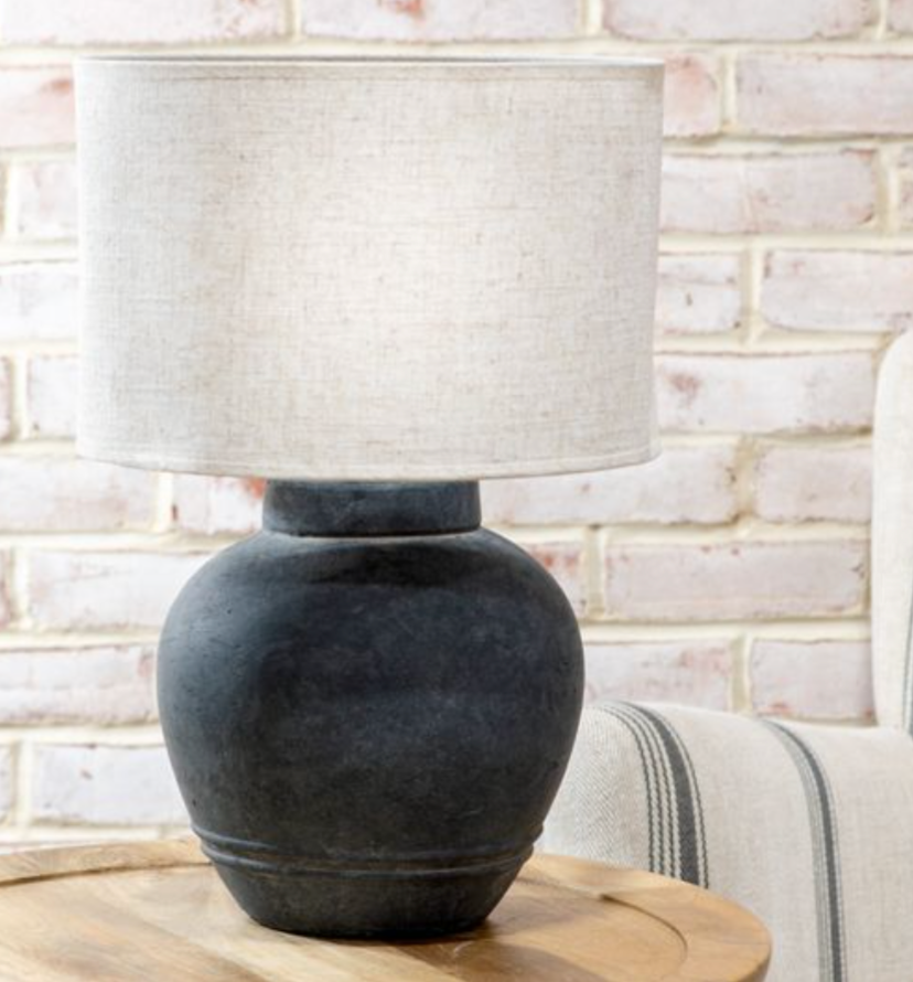 Charcoal Ceramic Lamp