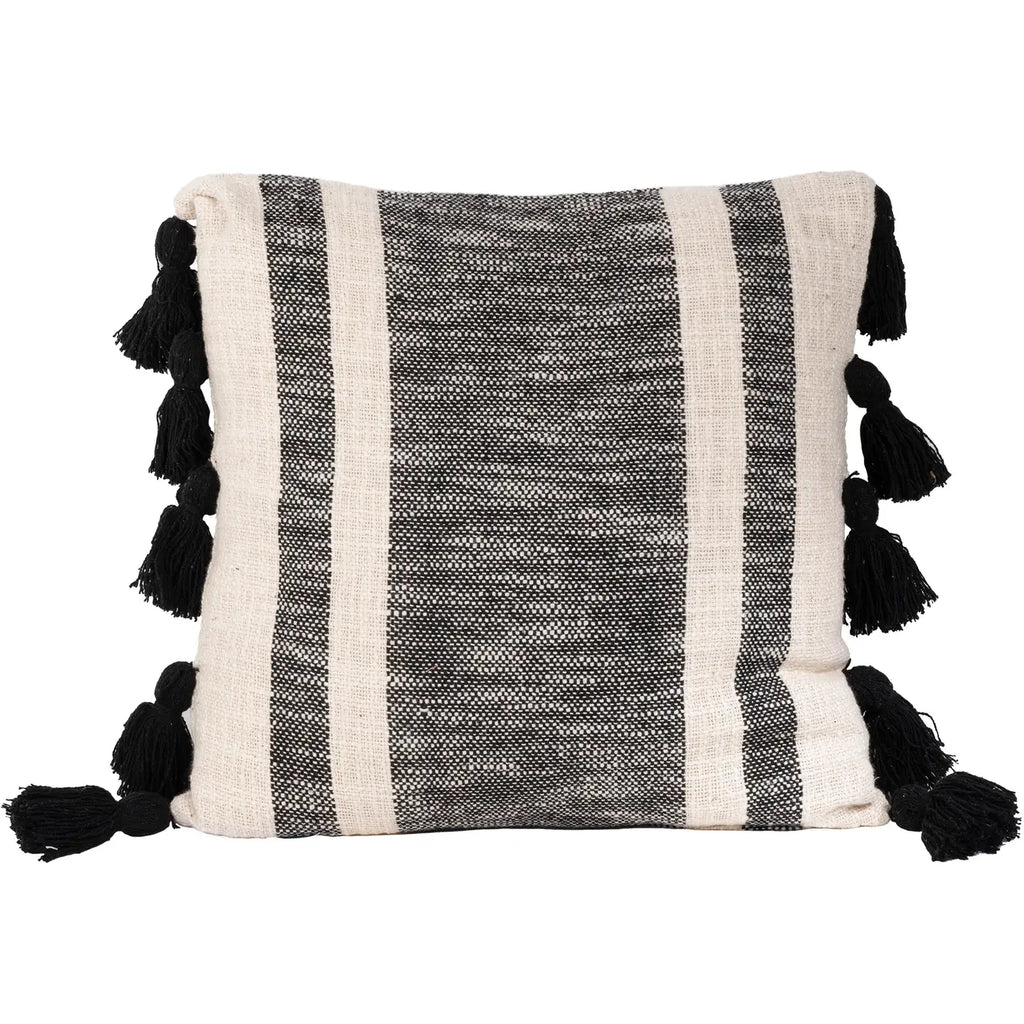 Striped Tassel Pillow