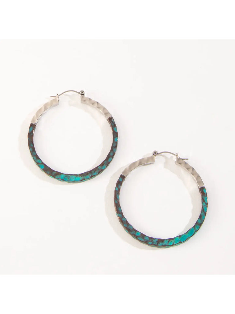 Ember Patina Hoop Earrings