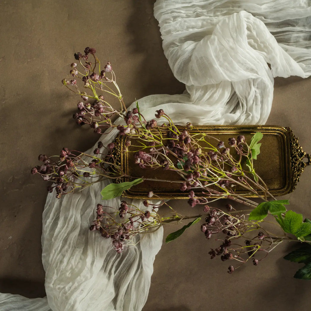 34" Wine Daphne Spray