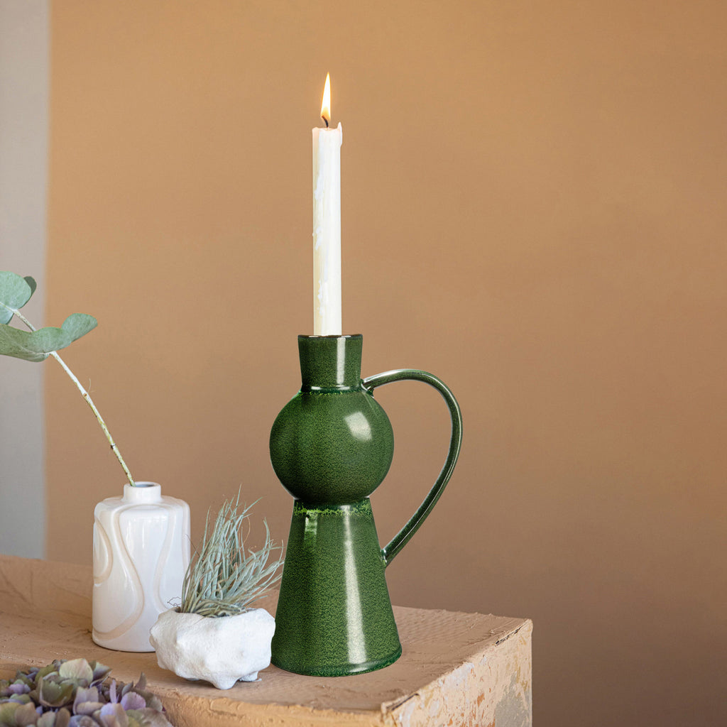 Green Candle Holder