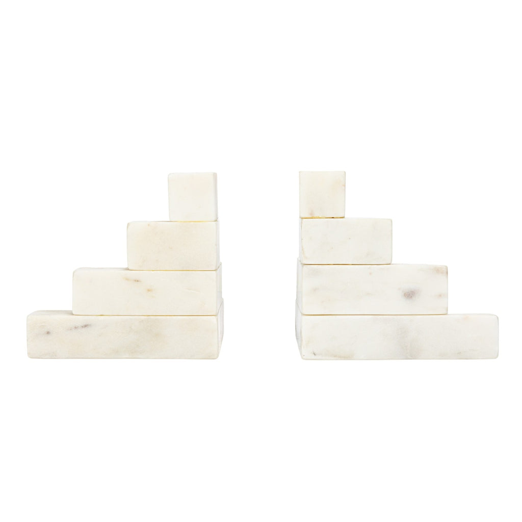 Marble Step Up Bookends