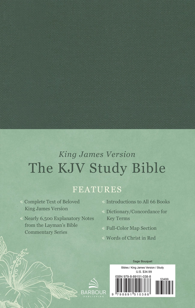 Gold Flower KJV Bible