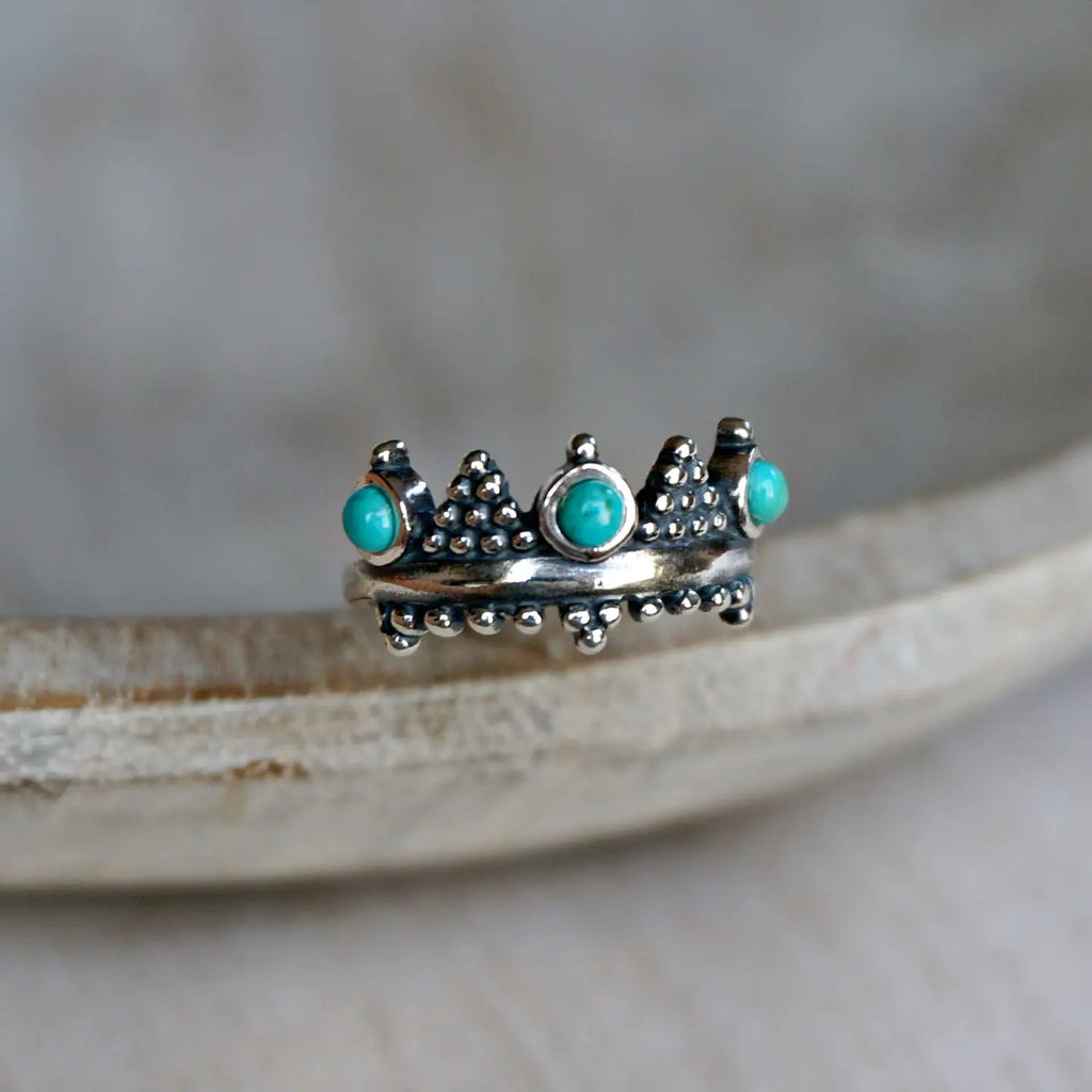 Crown Turquoise Ring