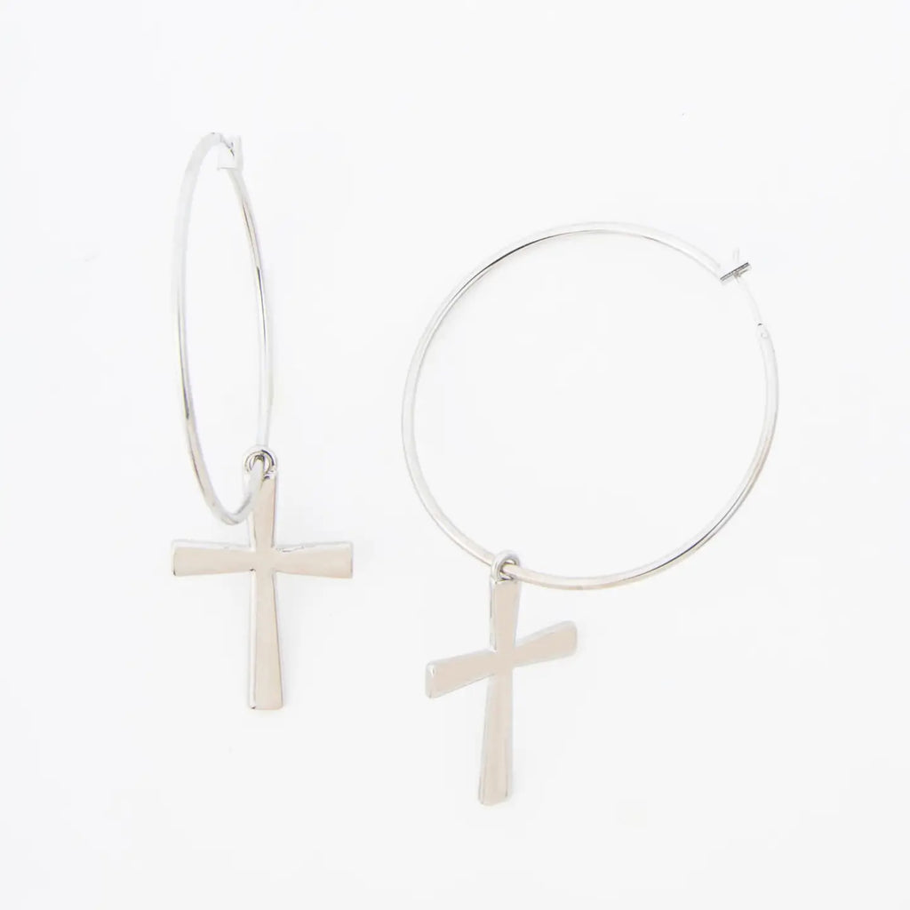 Cross Charm Earring