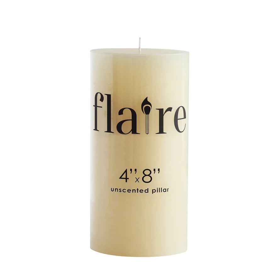 Flaire Unscented Pillar Candle