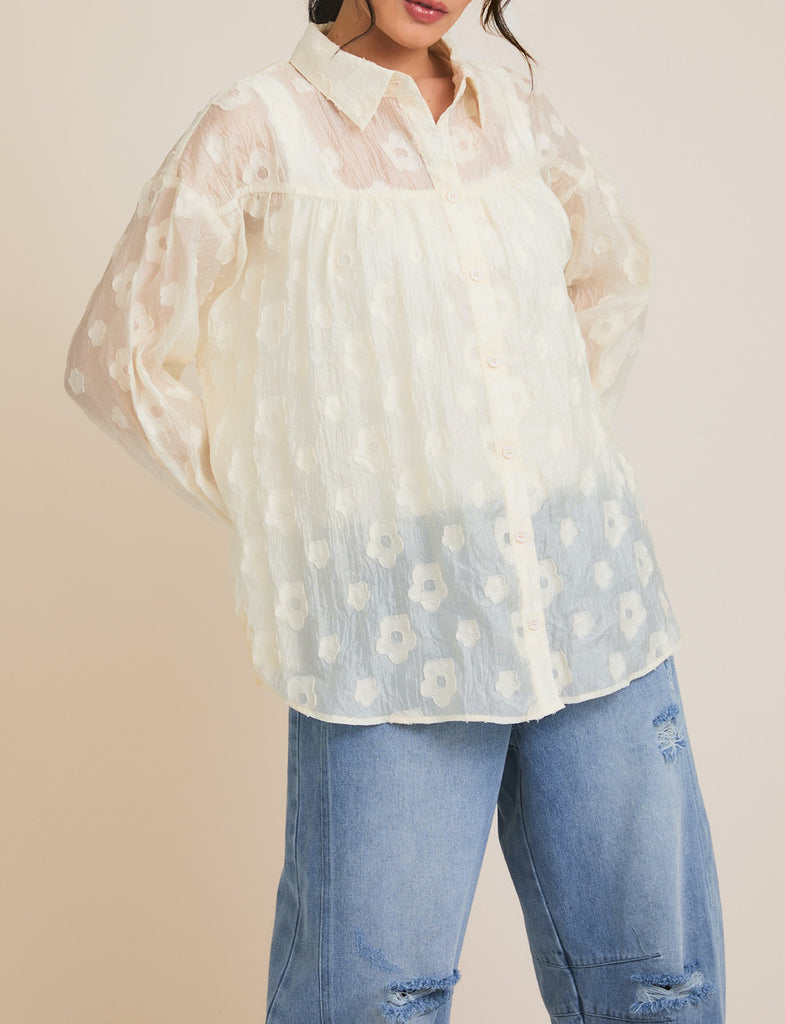 Sheer floral Blouse