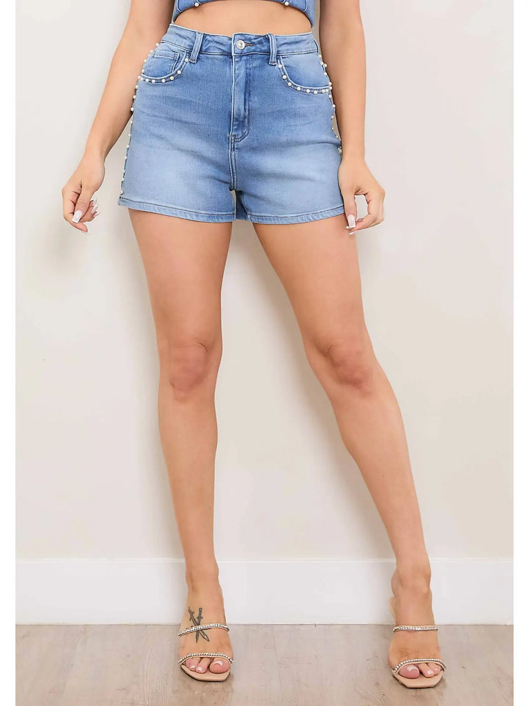 Pearl Stud Shorts