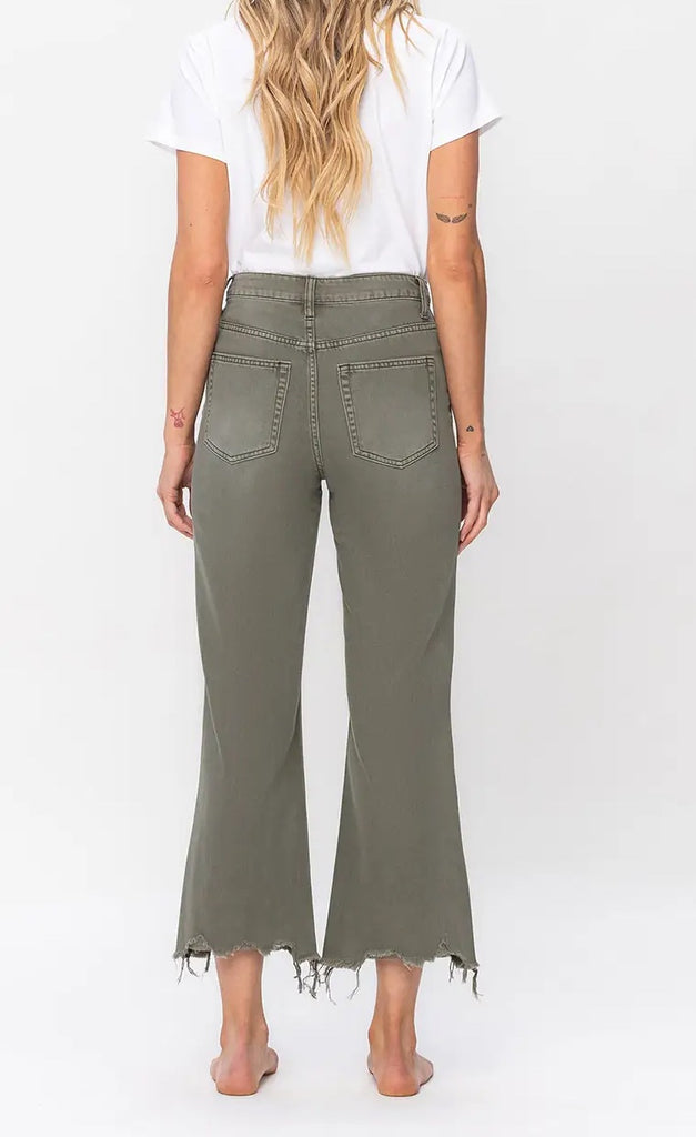 High Waisted Cropped Jeans