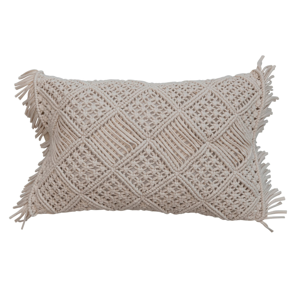 Macrame Lumbar Pillow