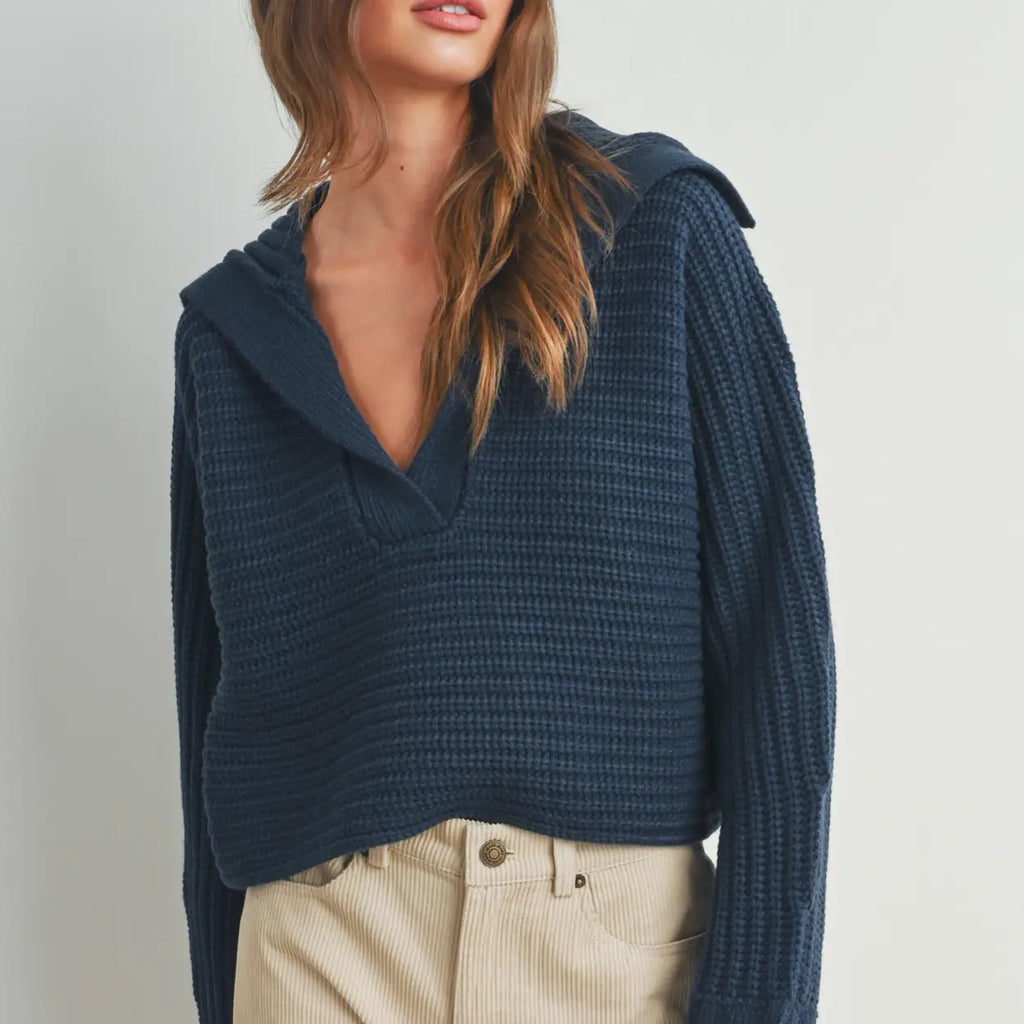 Drama Collar Sweater