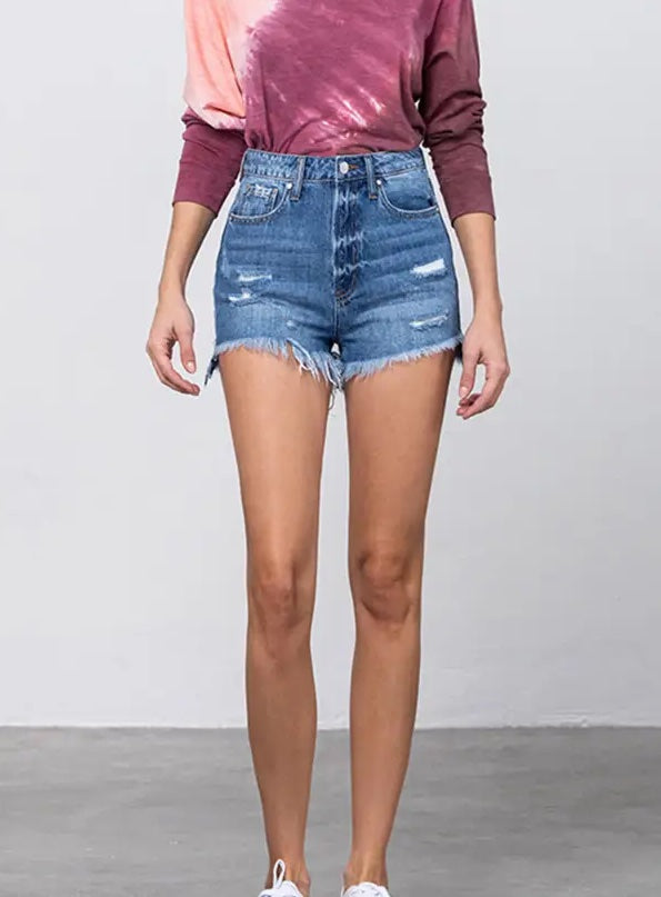 Frayed Denim Shorts