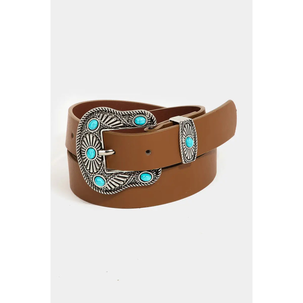 Faux Turquoise Stud Belt