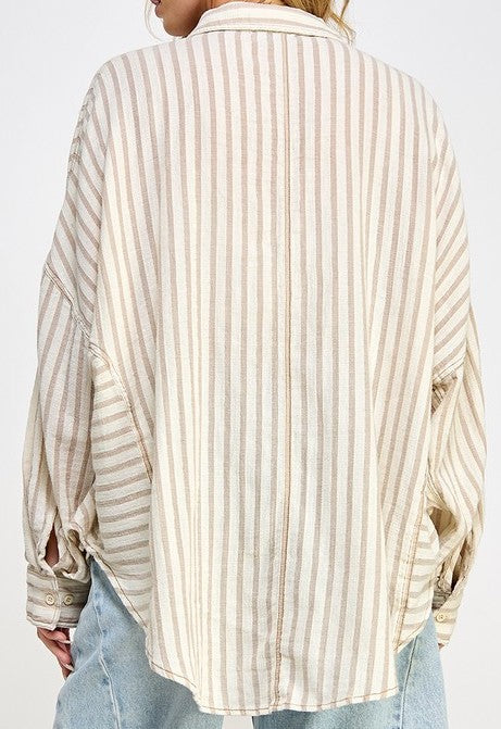 Cotton Stripped Button Down