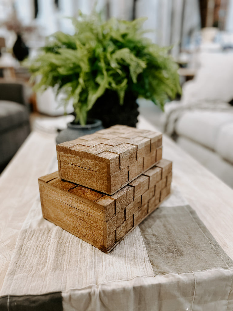 Wood Weave Storage Box