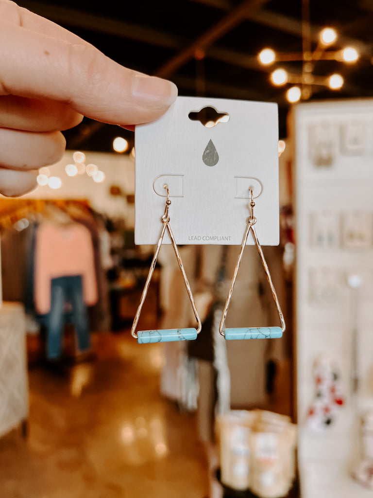 Triangle Turquoise Earrings