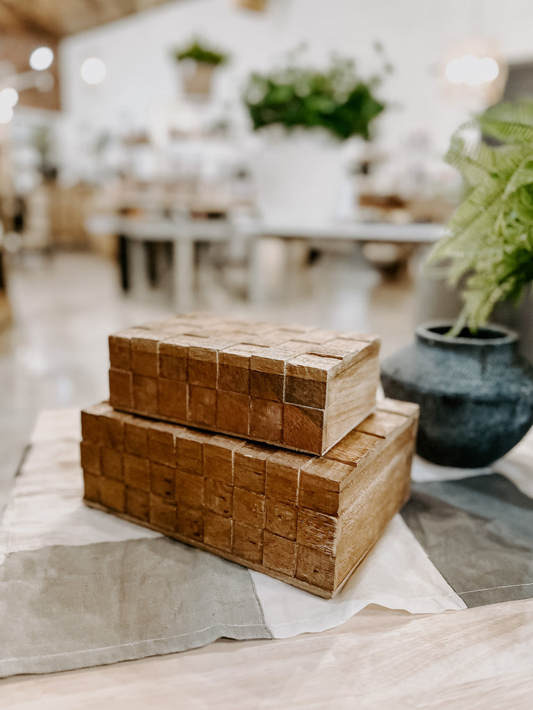 Wood Weave Storage Box