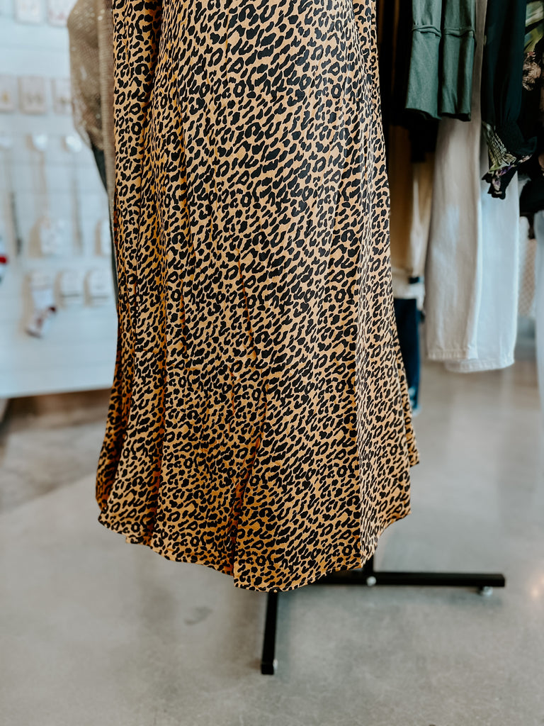 Leopard Satin Dress