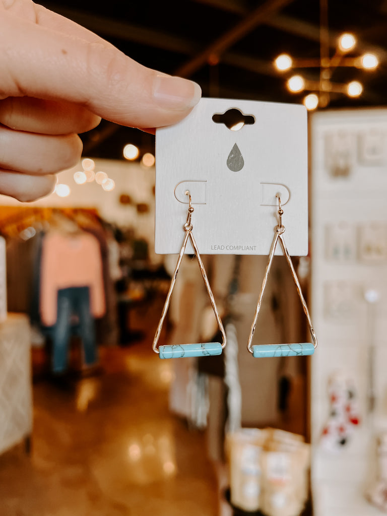 Triangle Turquoise Earrings