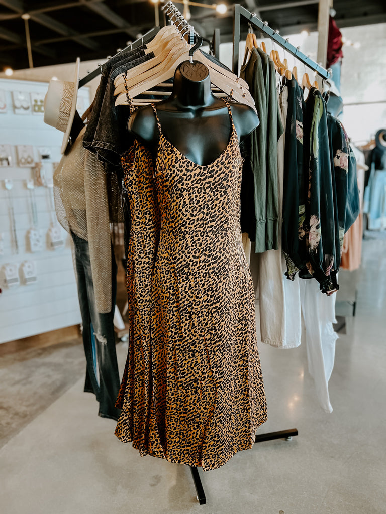 Leopard Satin Dress