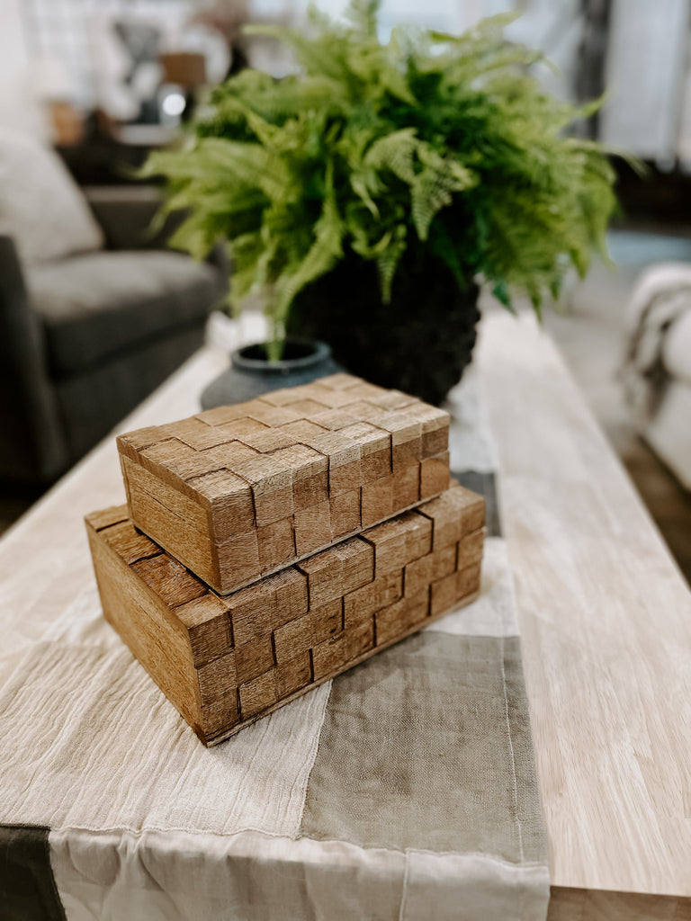 Wood Weave Storage Box